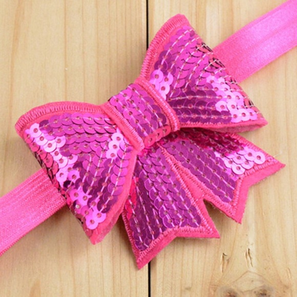 10 + 2FREE Sparkly Sequins Bow Headbands for Baby/Toddlers/Girls - Picture 7 of 16